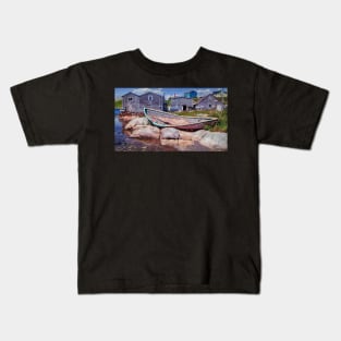 Old Fishing Boat in Peggys Cove Kids T-Shirt